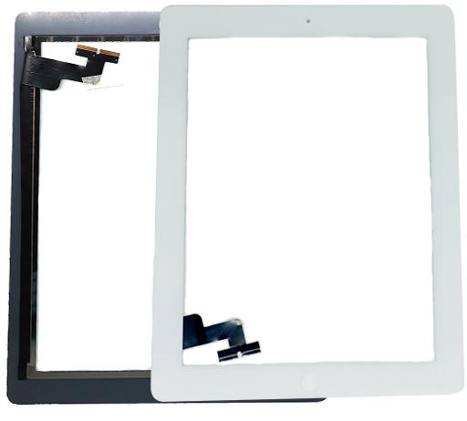 New Arrival High Quality Digitizer For iPad 2 Touch Screen Assembly With 3M Adhesive Without Home Button Black and White 1PCS Free Epacket