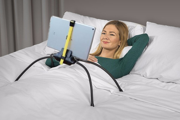 Bed Tablet Stand Flexible Spider Lazy Bracket Angle Adjustable Mobile Phone Folding Holder for Bed, Sofa, or Any Uneven Surface