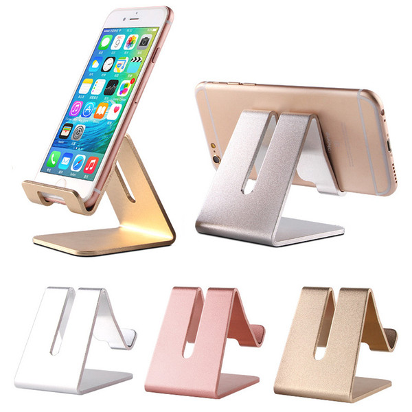 Universal Aluminum Metal Mobile Phone Tablet Holder Desk Stand for iPhone X 8 7 iPad Samsung S8 S9 Plus Huawei XiaoMi E-book Galaxy Tab