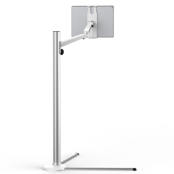 Wholesale-UP-6S Height Adjustable Double use Mobile Phone/Tablet Floor Stand Aluminium Universal Rotation Holder for iPad Pro Air 7-13inch