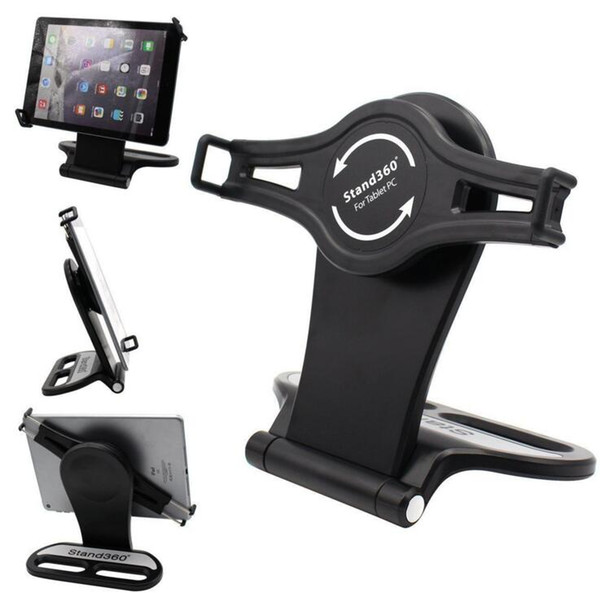 HOT New Wholesale and retail Universal 360°Rotatable Mount Holder Tabletop Stand For iPad/Samsung Tablet PC