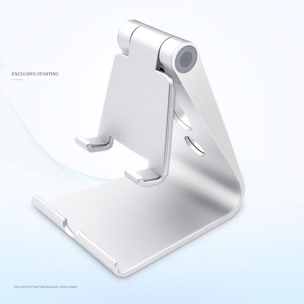 Xnyocn Universal Phone Holder for Mobile Phone Aluminum Desk Phone Mount Hinge Adjustable Tablet Stands for IPhone 6 7 for IPad