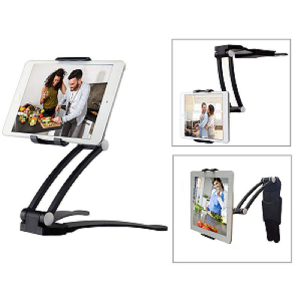 kitchen tablet holder, Adjustable arm Cell Phone Tablet Bracket fits 4-10.5 