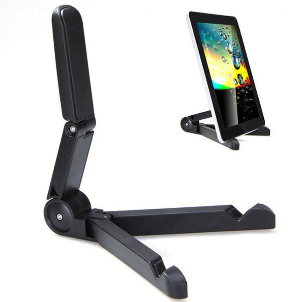 Free Shipping Light Weight Folding Adjustable Stand Holder for Tablet PC Cell Phones (color: white / black)