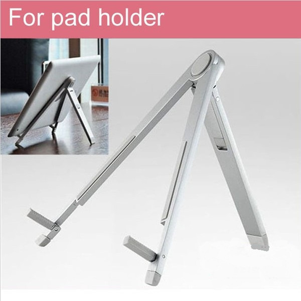 Universal Portable Foldable Holder Stand for Apple iPad 2 3 for Galaxy Tab Xoom Tablet mini 4 PC Accessories Silvery Free Shipping