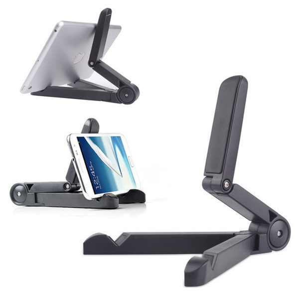 Universal Foldable Portable Multi Angle Adjustable Fold-up Stands A-fram Plastic Mounts Holder for Tablet PC Apple iPad,minix ng