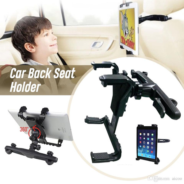 Car Back Seat Holder 360 Degree Rotation Bracket Clip For iPad Air 1 2 Pro New 2017 9.7 10.5 Mini GPS Samsung Huawei Tablet PC Retailbox