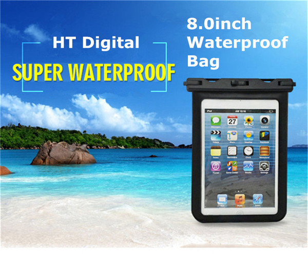 Universal Waterproof Case IPX8 Waterproof Tablets Pouch Dry Bag Compatible for iPad Samsung Huawei Lenovo Tablets Amazon eBook UP to 8.0inch