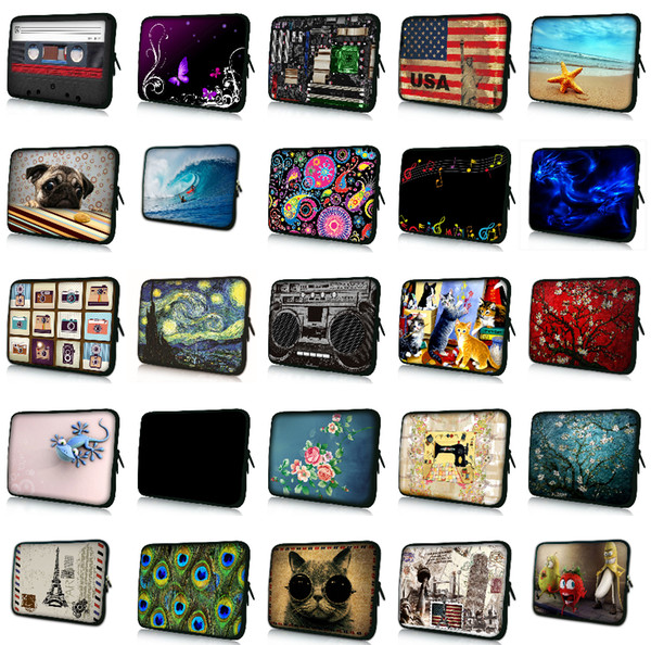 NEOPRENE Laptop double zipper Sleeve Case 7 inch Notebook Cover Bag Computer Pouch For macbook HP Thinkpad