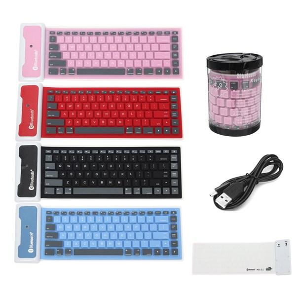 Foldable Waterproof Universal Bluetooth Wireless Soft Silicone Keyboard For Laptop For iPad New Smart Phone Keyboard