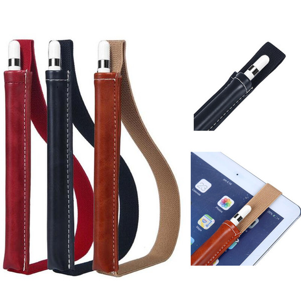 Leather PU Case For Ipad Pro Touch Stylus Pen Cover Bag Protective Anti-knock Case With Belt For Apple Ipad Pencil Case