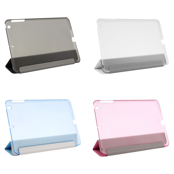 Ultra Slim Tri-Fold PU Leather Case with Crystal Hard Back Smart Stand Case Cover for iPad mini 1 2 3 4 mini4 7.9