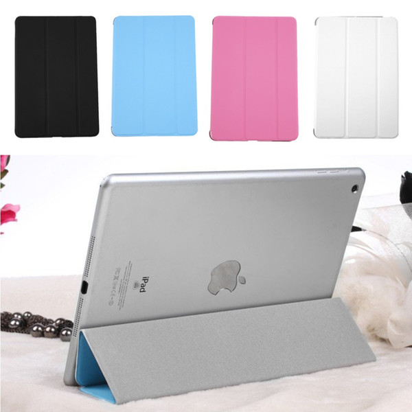 Ultra Slim Tri-Fold PU Leather Case with Crystal Hard Back Smart Stand Case Cover for iPad mini 1 2 3 4 mini4 7.9