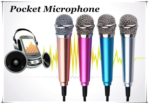 Christmas Gift 3.5mm Pocket Small Metal Microphone For iPhone Samsung Android Mobile Laptop iPad PC High-Performance Wired Microphone