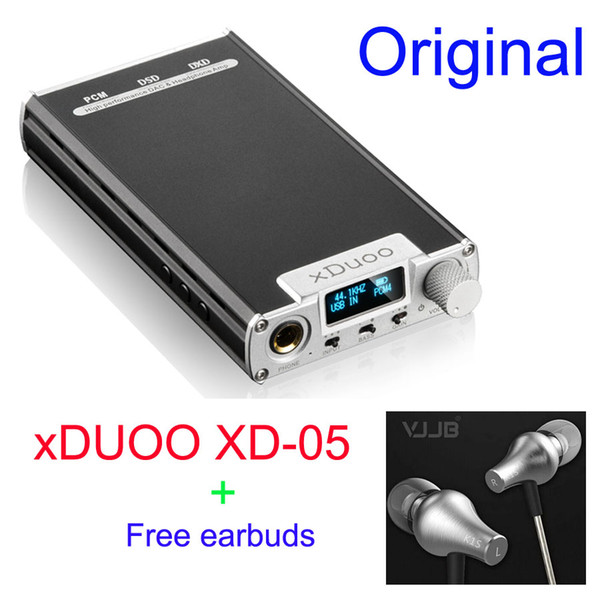 XDuoo XD-05 Portable Audio DAC & Headphone AMP support native DSD decoding 32bit/384khz HD OLED display with Free VJJB Earbud