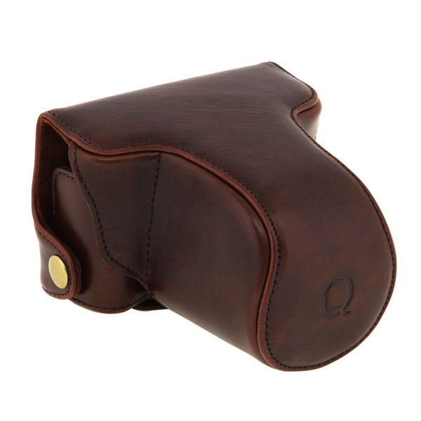 Case Bag Cover for Pentax Q Q10 digital Camera 8.5mm 5-15mm Lens Strap Coffee