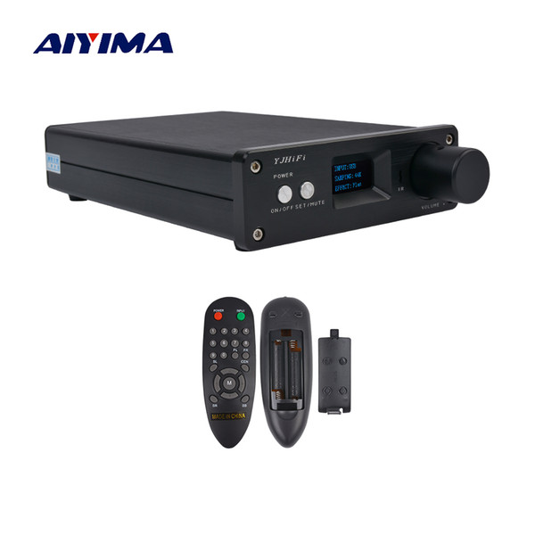 AIYIMA OLED 2.1 Digital Power Amplifier USB/Optical/Coaxial Input 24BIT 192K Audio Amplificador STA326 PCM2706 AK4113 25W*2+50W