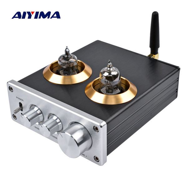 AIYIMA Bile 6J1 Tube Preamp Tube Amplifier Bluetooth 4.2 HiFi Buffer Audio Preamplifier Treble Bass Adjustment 12V Home Theater