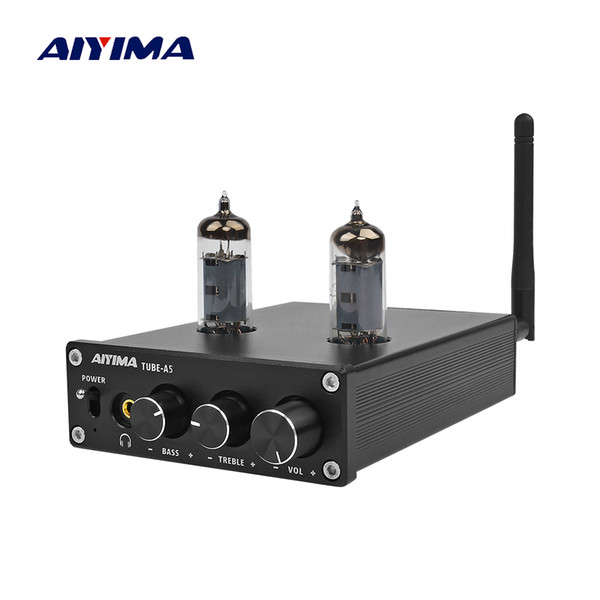 AIYIMA TPA3116D2 Bluetooth 4.2 Amplifier 50W*2 HiFi Vacuum 6J4 Tube Digital Amplifiers Stereo Power Amp With Treble Bass Tone