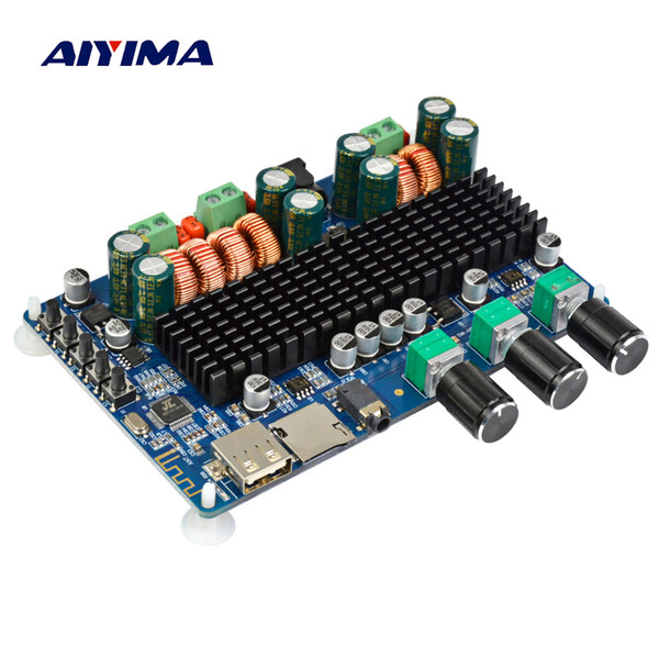 AIYIMA Amplifiers Audio Board Amplificador Bluetooth USB TF Decoding 2.1 Channel Digital Amplifier Board 100W DC12~26V