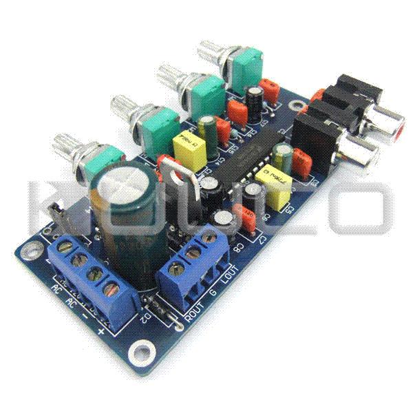 5 PCS/LOT 2 Channel Bass Treble Volume Controller Preamplifier Board Dual Dual AC10~12V or Dual DC12-15V Sub Woofer Amplifier