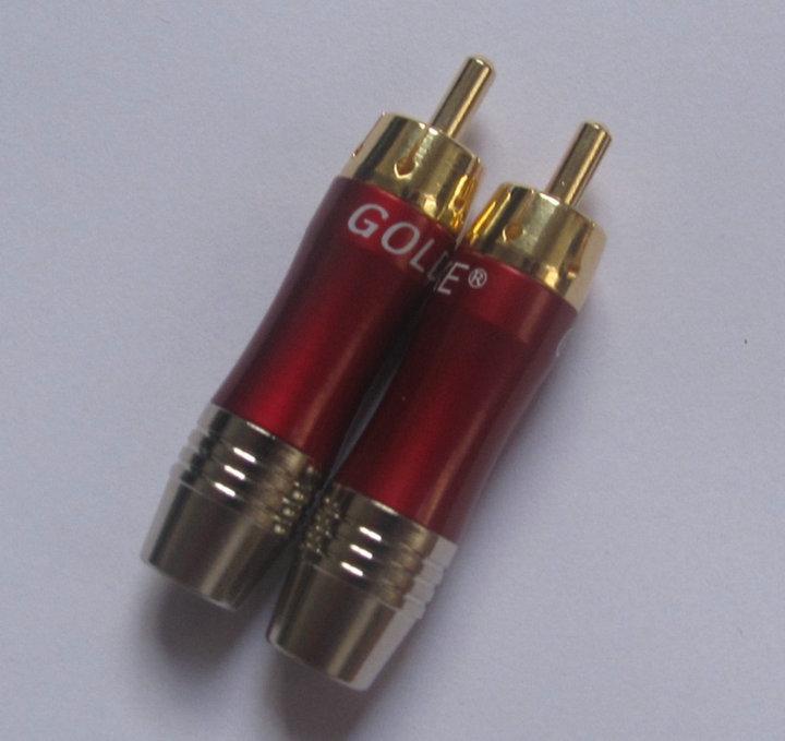 DIY RCA Male Plug Audio Video Connector Adapter A/V Accessories