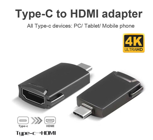 USB C to HDMI Adapter 4K, USB 3.1 Type-C to HDMI Converter Aluminum for Macbook, Samsung Galaxy S8/S9, Dell XPS 13