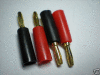 Banana Plug Connector 47mm Red and Black Gold Plate 1000 pcs per lot