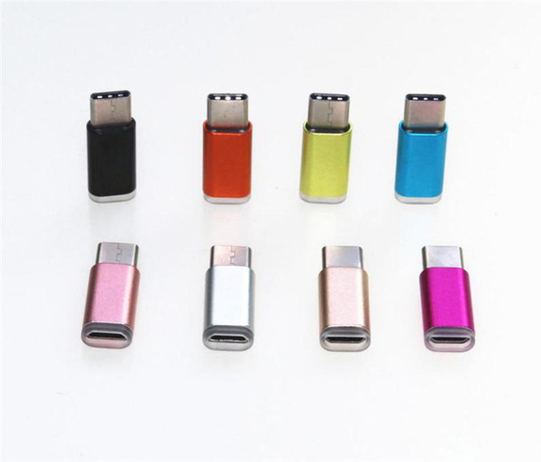 Type C Adapter Converter USB 3.1 Type-C Male Connector to Micro USB 2.0 5 Pin Female Data 100pcs