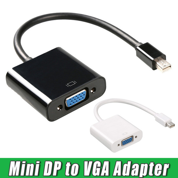 Mini DP to VGA Adapter Cable 1080P Mini Displayport to VGA Converter Cable for Macbook Pro Air iMac Thunderbolt PC Laptops