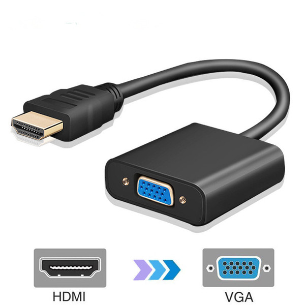 High Quality HDMI Male to VGA Female Video Converter Adapter HDMI Cable For Computer PC Laptop Tablet Full HD 1080P HDTV Monitor HDMI To VGA