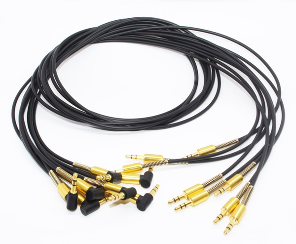 Aluminum Alloy Car Aux Cables 3.5mm Male to Male Right Angle Car Auxiliary Audio Cable Cord For Phone MP3 Car Stereo