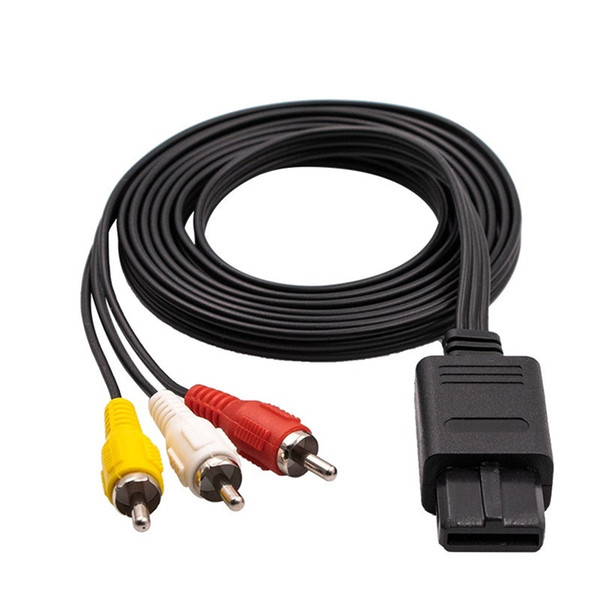 1.8m 6FT AV TV RCA Video Cord Cable for SNES Game Cube for Nintendo N64 64 Video Games Cables