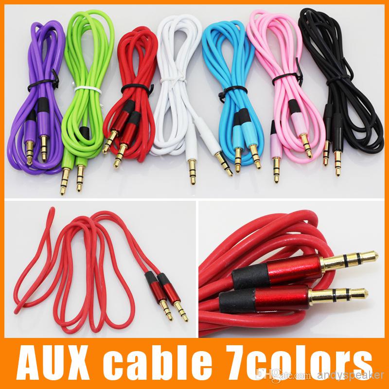 Aux Cable Auxiliary Cable 3.5mm Male to Male Audio Cable 1.2M Stereo Car Extension Cable for Digital Device 100pcs/up