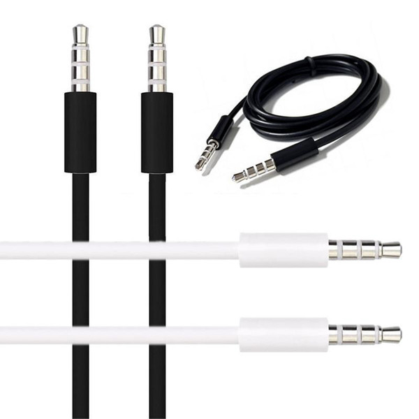 aux cable 1m 3FT White Black Aux Cable 3.5mm Jack Audio Cable Male to Male Stereo Auxiliary Cord For MP3 PC Headphone for iphone ipod Speake