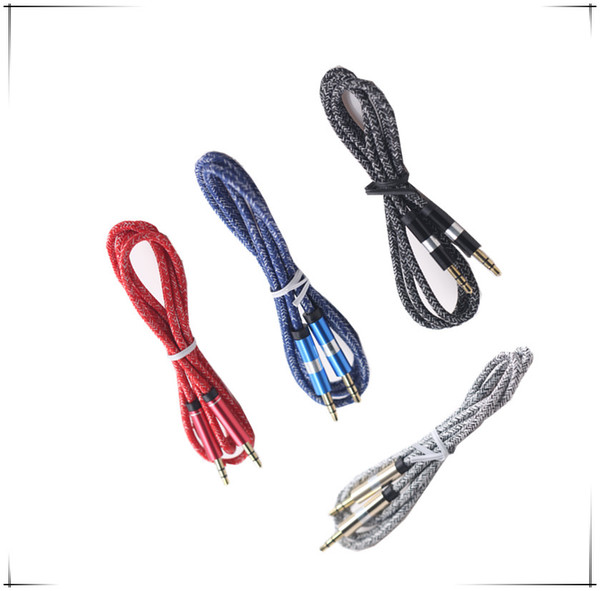 3.5mm Male to Male Audio Braid Cable aux cord For Iphone , Samsung , HTC , Computer,Car