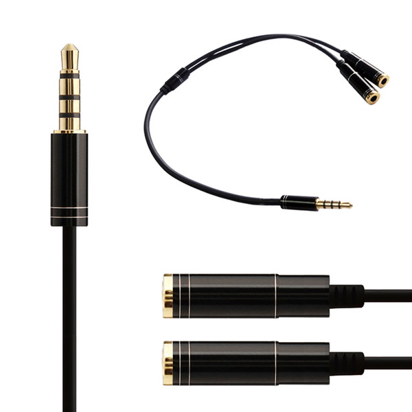 Stereo Splitter Cable 2 in 1 Female to Male Audio Line 3.5mm Audio Splitter For Headset Microphone MP3 MP4 Ipod