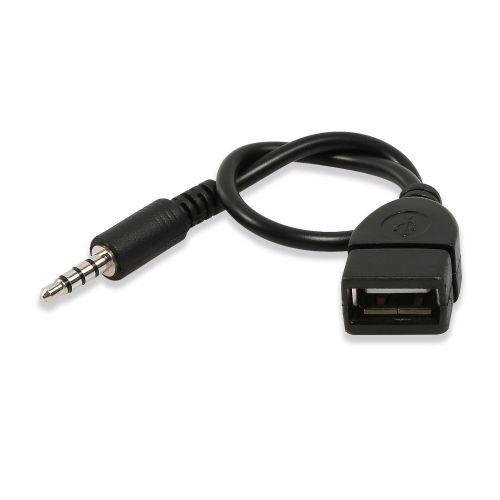 NEW 3.5mm Audio AUX Jack to USB 2.0 Type A Female OTG Converter Adapter Cable