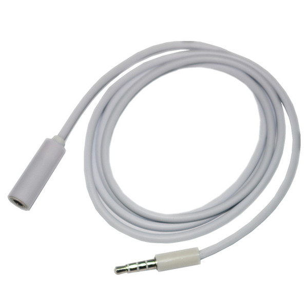 Jack 3.5mm Audio Extension Cable Male to Female to male Aux Cable for iphone samsung MP3 MUSIC PLAYER IN THE CAR White DHL CAB234