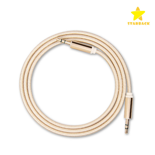 Audio Cable Latest 1M 3FT 3.5mm Jack to Jack AUX Audio Cable Male to Male Nylon Braided Gold plated with Retail Package