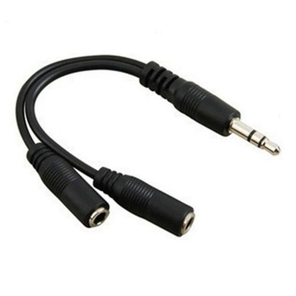 Audio Conversion Cable 3.5mm 1 Male To 2 Female Headphone Jack Splitter Audio Adapter Cable 50pcs/lot