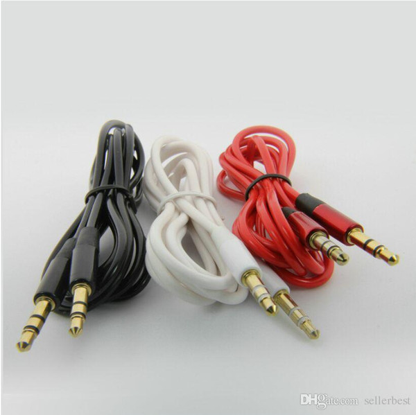 1.2M Universal Audio Jack 3.5mm cable Male to Male Stereo Aux Audio Cable Stereo Headset Earphone Cord mobile phone Car Speaker