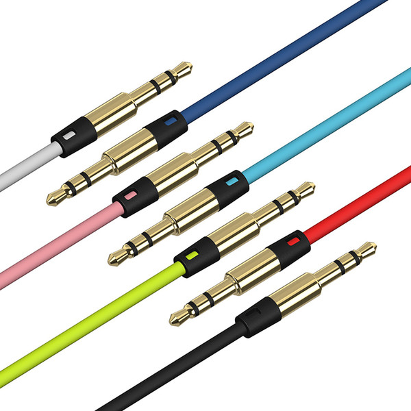 Newest Design 3.5mm Jack Audio Cable Gold Plated Jack 3.5 Mm Male To Male PVC Audio AUX Extension Cable for IPhone Car Headphone Speaker