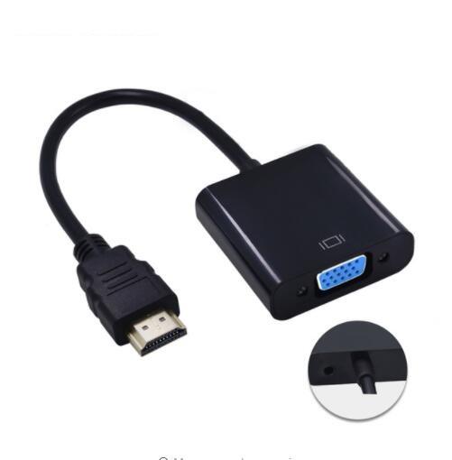 HDMI to VGA adapter convertor video 1080P Digital to Analog Audio Adapter Male to Female for PC Laptop Tablet Projector hot