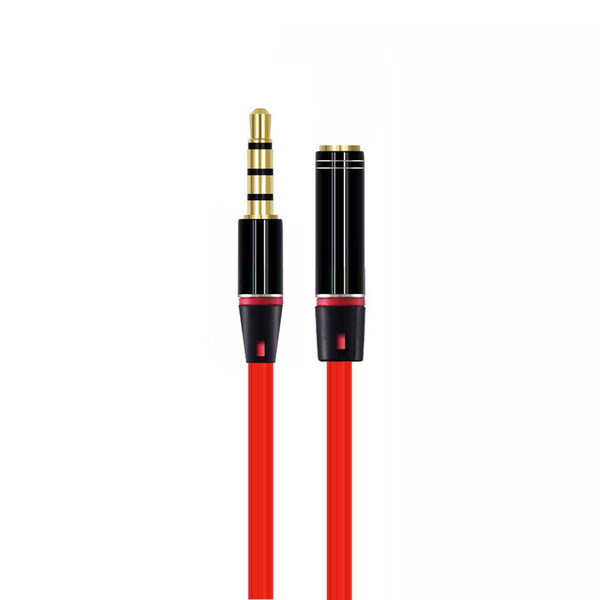 Aux Cable 1.2m Audio Extension 3.5mm Aux Stereo M to For Extend all Headset Cord Audio Stereo Cord MP3 red