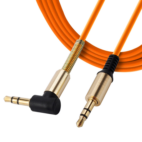 3.5mm Male To Male Right Angle Auxiliary Car Stereo Audio AUX Cable Metal for Phones Car iphone Headphones