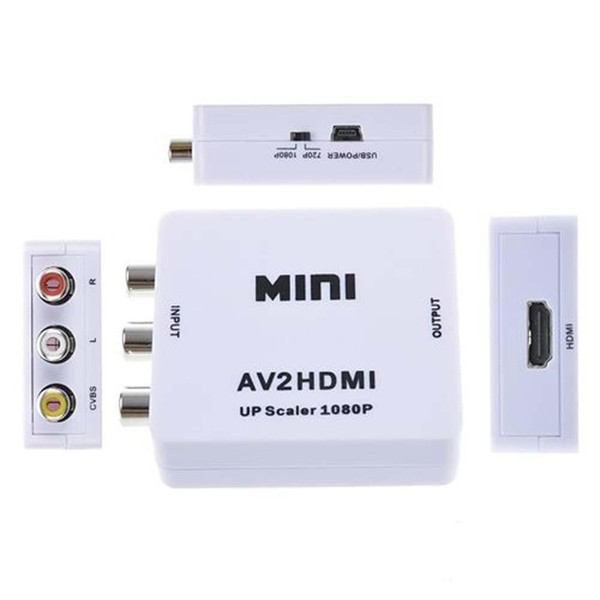 2016 HDMI Interface Mini HD Video Converter Box HD To AV/CVSB Video HDMI To AV Adapter HDMI2AV Support NTSC and PAL Output