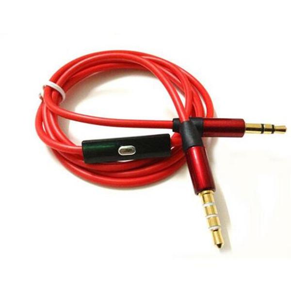 Mic Aux Cable Male to Male 3.5mm Universal Gold Plated Design Auxiliary Audio Stereo Cable With Microphone For Headphone