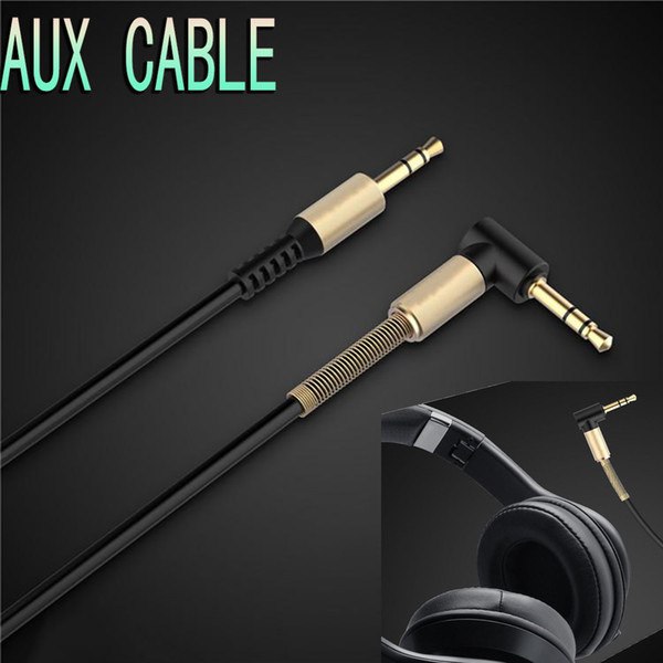 3.5MM AUX Audio Cable Spring Elbow 90 Degree Angle AUX Male to Male Cable Cord Flat For Car Home Stereo iPhone Headset