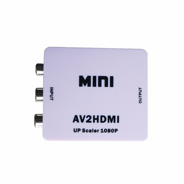 Free shippping Mini AV to HDMI Converter RCA Composite video audio signals to HDMI signals AV2HDMI Converter for TV/Monitor